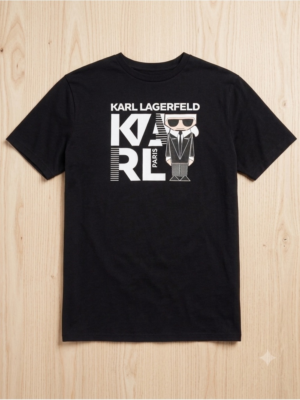 Karl Lagerfeld Black & White Logo Character Tee